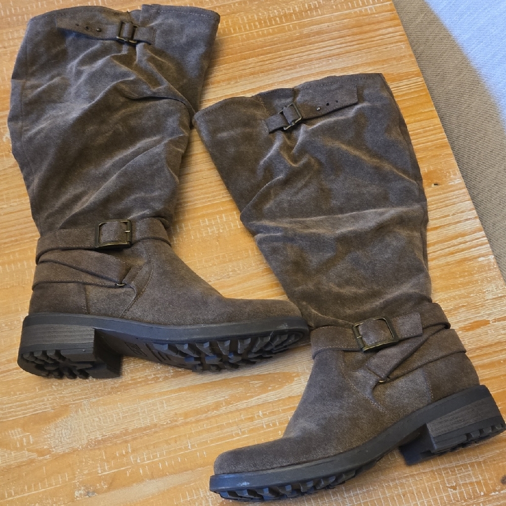 Fergie Wide Calf Dark Brown Tall Boots